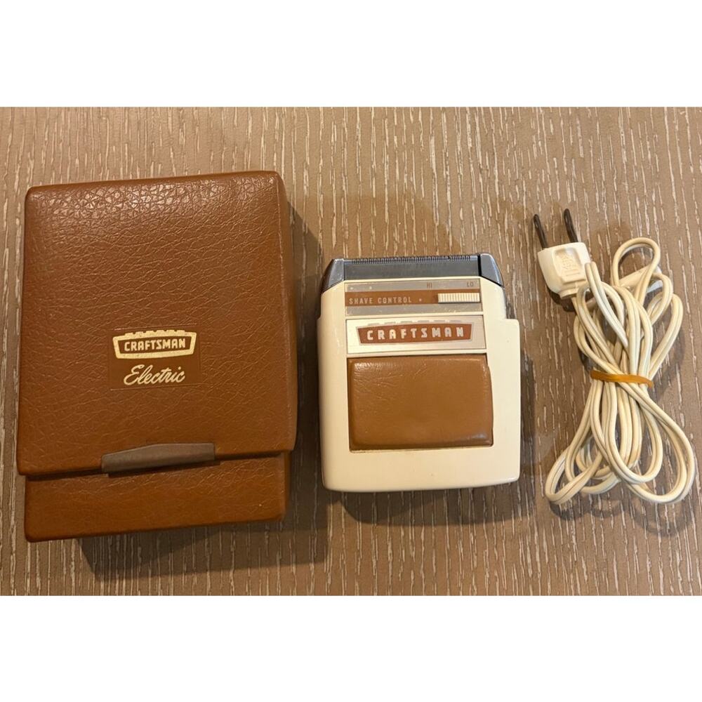 Vintage Craftsman‎ Electric Razor Shaver Original Case - Tested & Works!